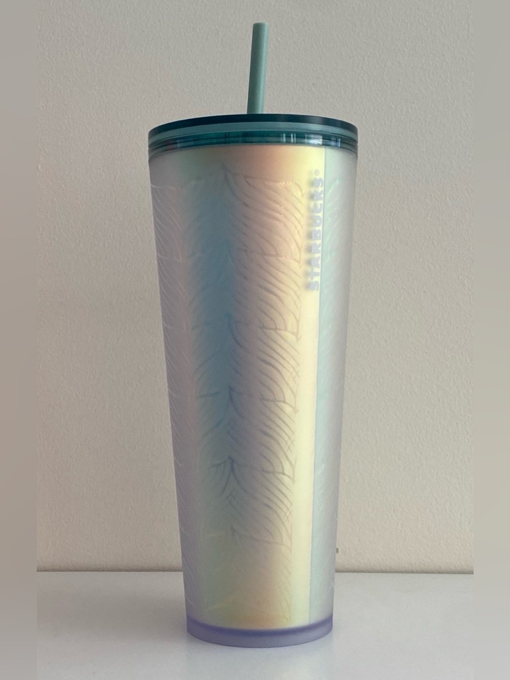 ⭐️RARE Starbucks 50th Anniversary Iridescent Pearl Tall  24 oz Cold Cup